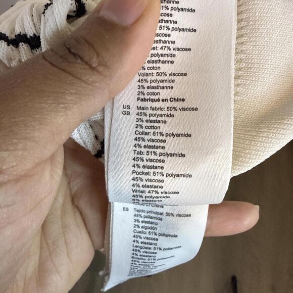 Sandro Striped Knit Maxi Dress w/ Ruffle Hem & Wrists Snap Buttons (Sz:44/ $490) - Picture 14 of 15